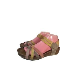 Inter-Bios Women’s Kaky Tile Combo Cork Footbed Sandals Multi-Color Sz 39 US 8.5